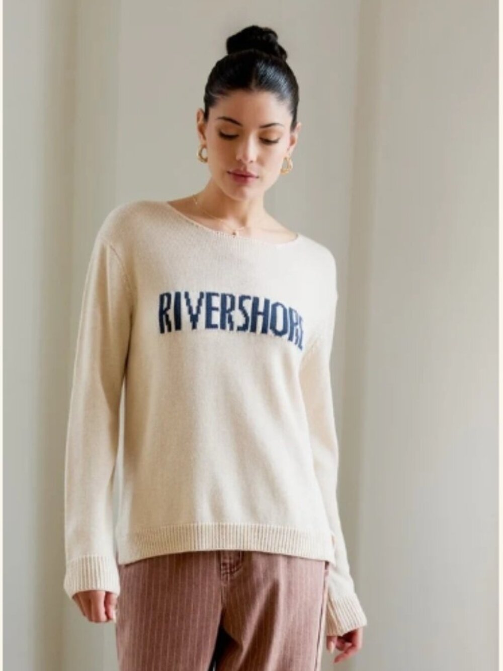 NWT SUNDAY EDITION Rivershore Crew Neck Cotton Blend Lightweight Knit Sweater